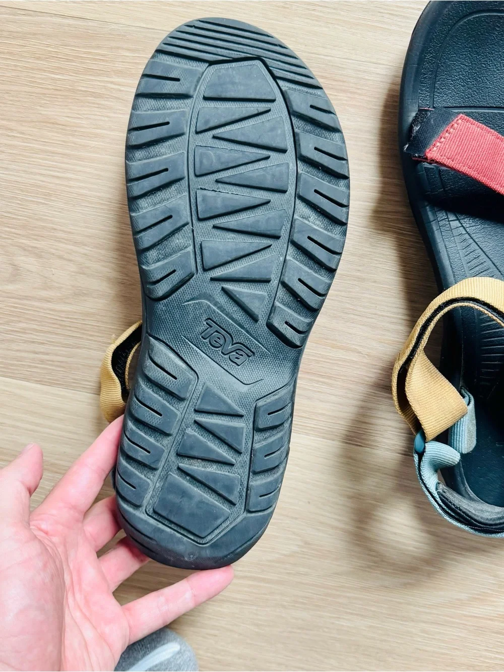 Teva Men's Multicolor Sport Sandals - Navy, Red, Teal & Mustard